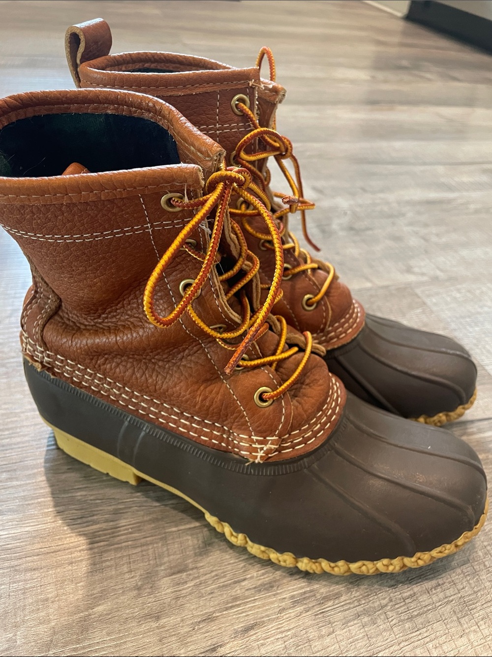 Vintage Bean Boots with waterproof Rubber Sole